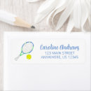 Search for tennis return address labels Racket