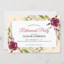 Search for floral retirement party invitations Corporate