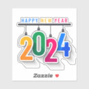 Search for new year design stickers Colourful