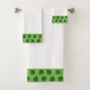 Search for green leaves bath towels White