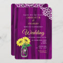Search for rustic purple sunflower wedding invitations Lace