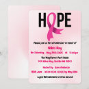 Search for breast cancer pink ribbon invitations Support