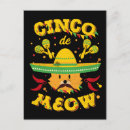 Search for cat in sombrero postcards Cinco de mayo