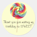 Search for lollipop thank you stickers Party