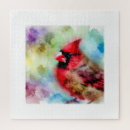 Search for cardinal puzzles Watercolor