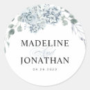 Search for blue floral wedding stickers Eucalyptus