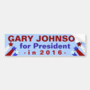 Search for gary johnson bumper stickers 2016