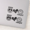 Search for love volleyball stickers Peace