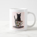 Search for large cat mugs Black cats