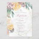 Search for geometric christening invitations Floral