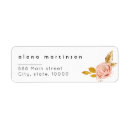 Search for rose floral return address labels Rustic