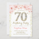 Search for pink and gold birthday invitations For her