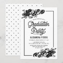 Search for black and white floral invitations High school
