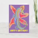 Search for seahorse birthday cards Watercolor