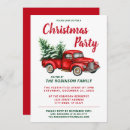 Search for truck christmas invitations Red and green