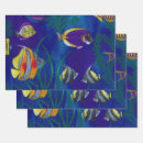 Search for tropical fish wrapping paper Under the sea