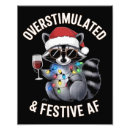 Search for christmas racoon art Santa