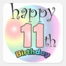 Search for 11th birthday stickers Eleven