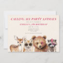 Search for woodland animals birthday invitations Forest