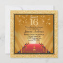 Search for red carpet sweet 16 invitations Gold