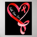 Search for stroke red ribbon posters Chd awareness month