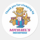 Search for dinosaur t rex stickers Kids birthday party