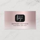 Search for rose gold metal business cards Feminine