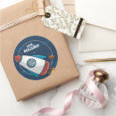 Search for outer space birthday stickers Spaceship