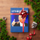 Search for lets go brandon christmas wrapping paper Joe biden