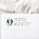 Search for seahorse wedding return address labels Modern