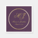 Search for plum wedding napkins Script