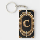 Search for monogram letter c key rings Initial