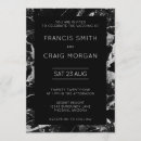 Search for black and silver wedding invitations Marble