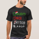 Search for funny naughty nice christmas tshirts Teacher