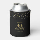 Search for 40th birthday can coolers Gold