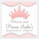 Search for princess birthday thank you stickers Thanks for coming