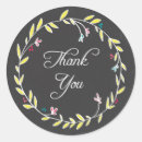 Search for chalkboard thank you stickers Floral