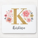 Search for unique monograms mousepads Floral