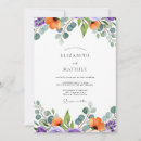 Search for orange and purple wedding invitations Boho