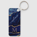Search for navy rectangular key rings Blue