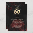 Search for red and gold 60th birthday invitations Roses