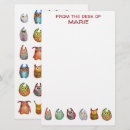 Search for owl stationery paper Watercolor