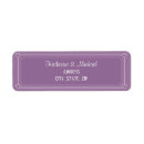 Search for lilac return address labels Minimalist