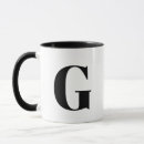 Search for letter mugs Black and white