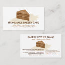 Search for home baker business cards Cake bakery
