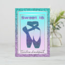 Search for dance sweet 16 invitations Glitter