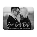 Search for black and white save the date magnets Engagement