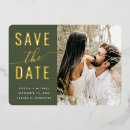 Search for olive green and gold wedding save the dates Simple