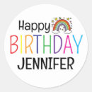 Search for rainbow happy birthday stickers Simple