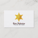 Search for police badge business cards Cop